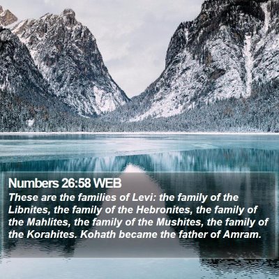 Numbers 26:58 WEB Bible Verse Image