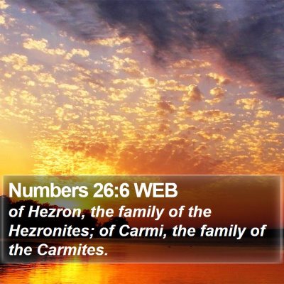 Numbers 26:6 WEB Bible Verse Image