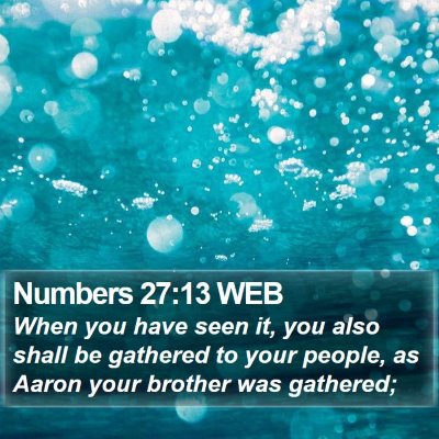 Numbers 27:13 WEB Bible Verse Image