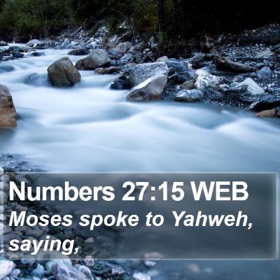 Numbers 27:15 WEB Bible Verse Image