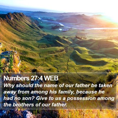Numbers 27:4 WEB Bible Verse Image