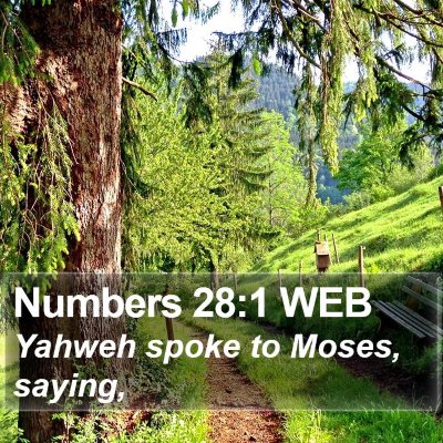 Numbers 28:1 WEB Bible Verse Image