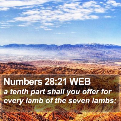 Numbers 28:21 WEB Bible Verse Image