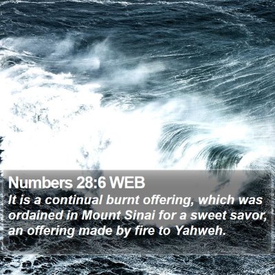 Numbers 28:6 WEB Bible Verse Image