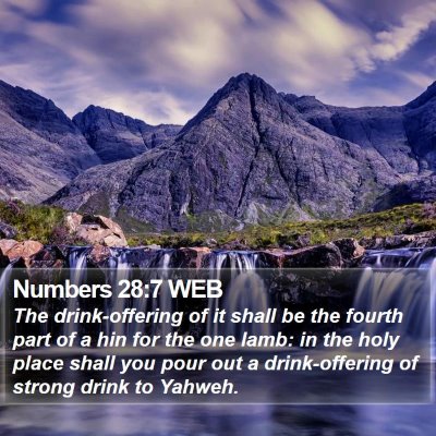 Numbers 28:7 WEB Bible Verse Image