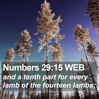 Numbers 29:15 WEB Bible Verse Image