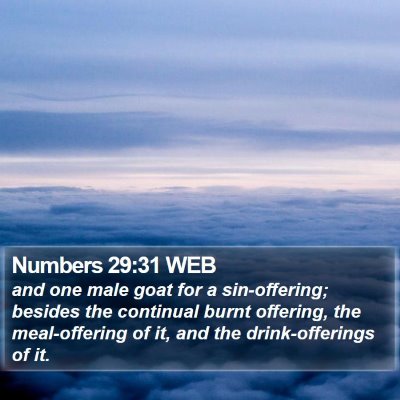 Numbers 29:31 WEB Bible Verse Image