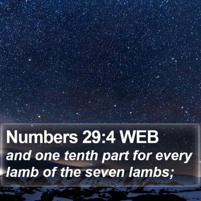 Numbers 29:4 WEB Bible Verse Image