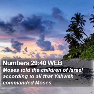 Numbers 29:40 WEB Bible Verse Image