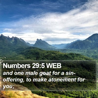 Numbers 29:5 WEB Bible Verse Image