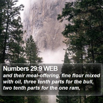 Numbers 29:9 WEB Bible Verse Image