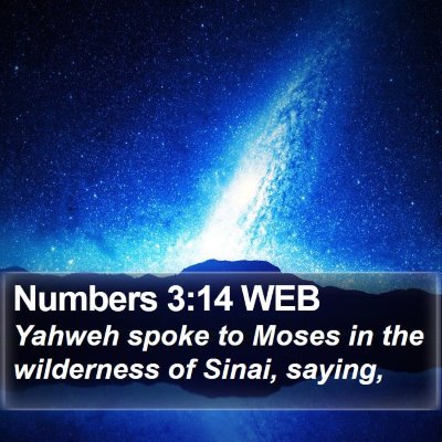Numbers 3:14 WEB Bible Verse Image