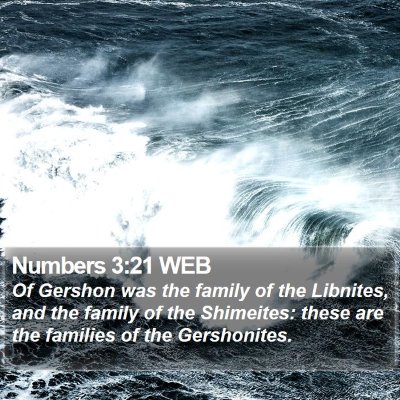 Numbers 3:21 WEB Bible Verse Image