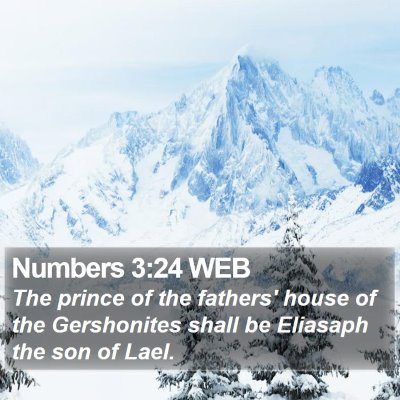 Numbers 3:24 WEB Bible Verse Image