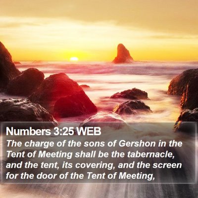 Numbers 3:25 WEB Bible Verse Image