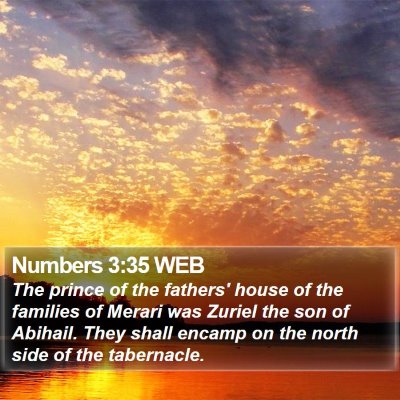 Numbers 3:35 WEB Bible Verse Image