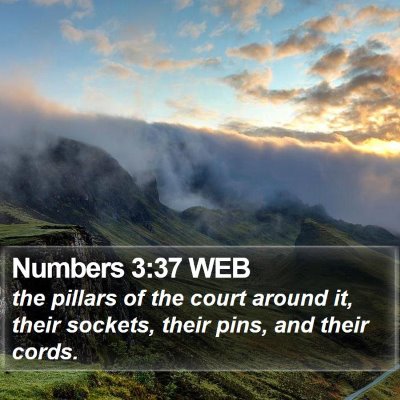 Numbers 3:37 WEB Bible Verse Image