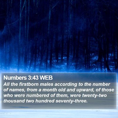 Numbers 3:43 WEB Bible Verse Image