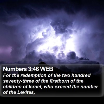 Numbers 3:46 WEB Bible Verse Image