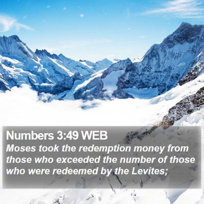 Numbers 3:49 WEB Bible Verse Image