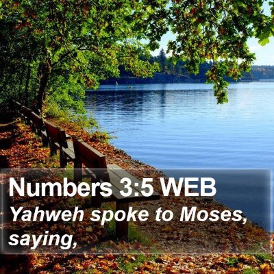 Numbers 3:5 WEB Bible Verse Image