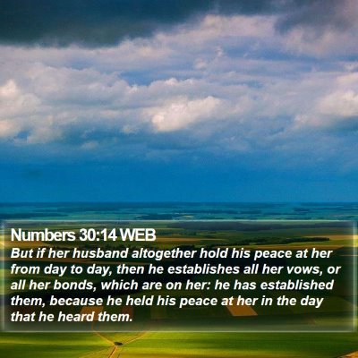 Numbers 30:14 WEB Bible Verse Image