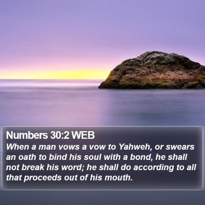 Numbers 30:2 WEB Bible Verse Image