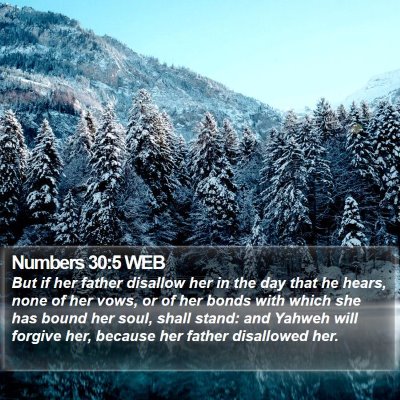 Numbers 30:5 WEB Bible Verse Image