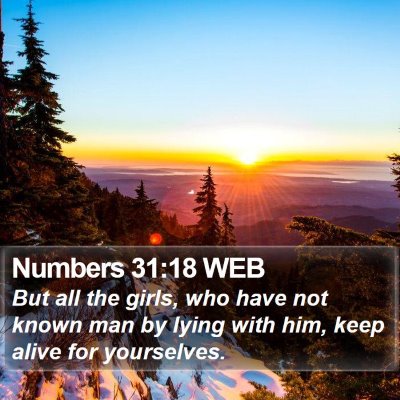 Numbers 31:18 WEB Bible Verse Image