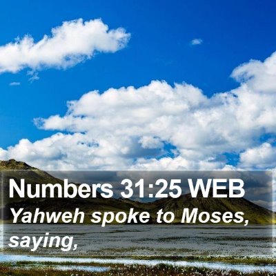 Numbers 31:25 WEB Bible Verse Image