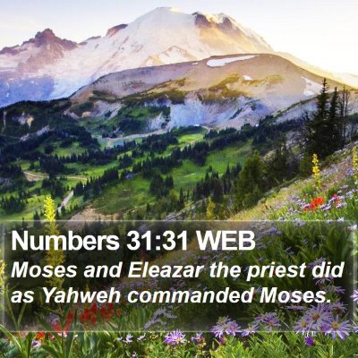 Numbers 31:31 WEB Bible Verse Image