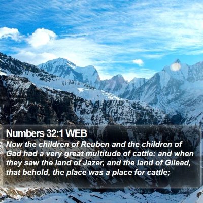 Numbers 32:1 WEB Bible Verse Image
