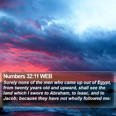 Numbers 32:11 WEB Bible Verse Image