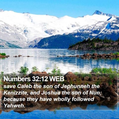 Numbers 32:12 WEB Bible Verse Image