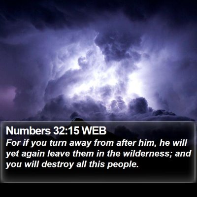 Numbers 32:15 WEB Bible Verse Image