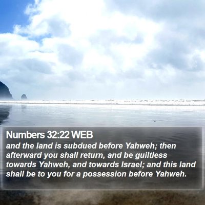 Numbers 32:22 WEB Bible Verse Image