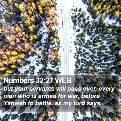 Numbers 32:27 WEB Bible Verse Image