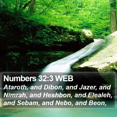 Numbers 32:3 WEB Bible Verse Image