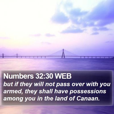 Numbers 32:30 WEB Bible Verse Image