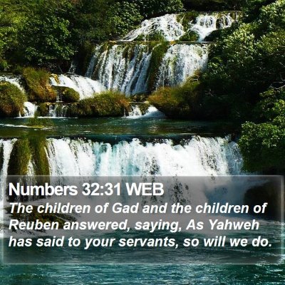 Numbers 32:31 WEB Bible Verse Image