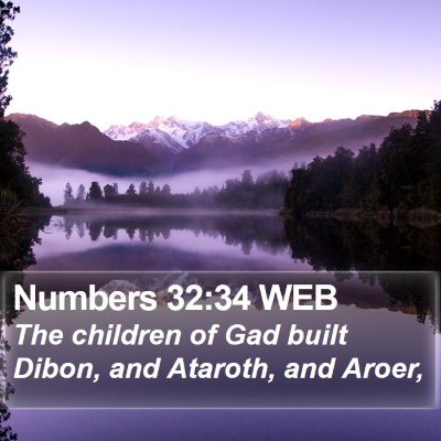Numbers 32:34 WEB Bible Verse Image