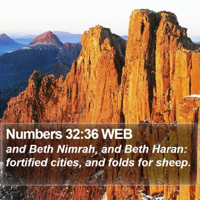 Numbers 32:36 WEB Bible Verse Image