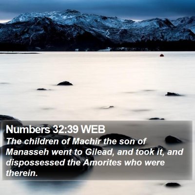 Numbers 32:39 WEB Bible Verse Image