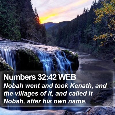 Numbers 32:42 WEB Bible Verse Image