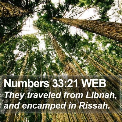 Numbers 33:21 WEB Bible Verse Image