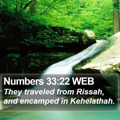 Numbers 33:22 WEB Bible Verse Image