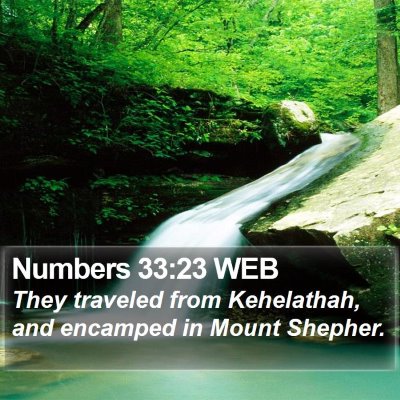 Numbers 33:23 WEB Bible Verse Image