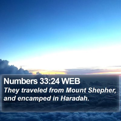 Numbers 33:24 WEB Bible Verse Image