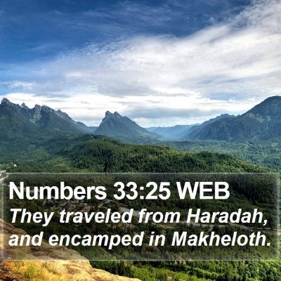 Numbers 33:25 WEB Bible Verse Image