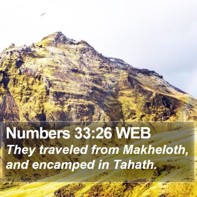 Numbers 33:26 WEB Bible Verse Image